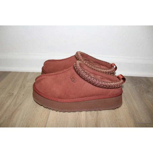 UGG Tazz Platform Suede Clog Slippers Burnt Cedar 1122553 Women's 7 - Picture 3 of 6